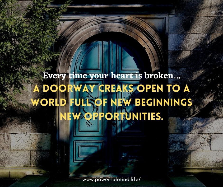 A doorway creaks open to a world full of new beginnings new opportunities.