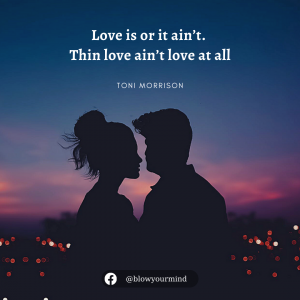Thin love ain't love at all...
