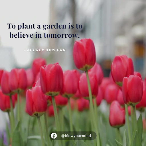 To plant a garden is in believe in tomorrow...