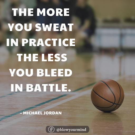 The more you sweat...the less you bleed.