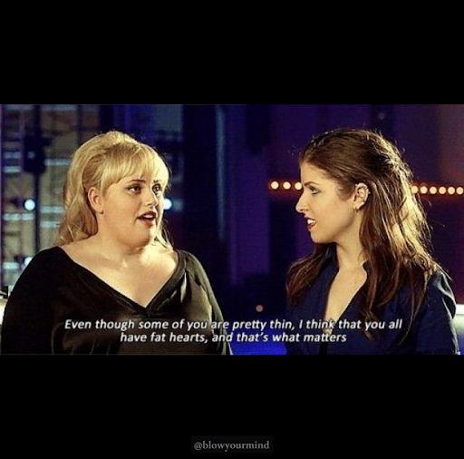 "Even though some of you are pretty thin, you all have fat hearts, and that’s what matters." - Fat Amy.