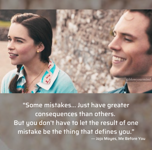“Some mistakes... Just have greater consequences than others. But you don't have to let the result of one mistake be the thing that defines you.”