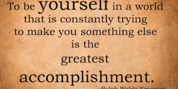 To be YOURSELF...