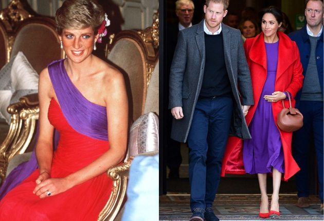 Princess Diana (1989) & her daughter in law Meghan Markle (2019)
